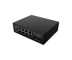 Šakotuvas LANBERG SWITCH POE 4XBT 4XAT SFP/ETH DIN UNMANAGED