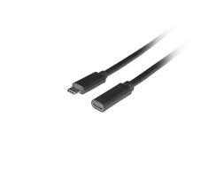 Lanberg | USB-C M/F 3.1 kabelis | CA-USBE-20CC-0015-BK