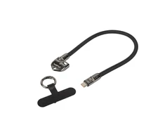 Lanberg USB-C M/M Lanyard/Keychain Cable, 0.3 m, 240 W | CA-CMCM-10LN-0003-BK