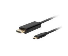 Lanberg USB-C į DisplayPort kabelis, 1,8 m 4K/60Hz, Juodas | Lanberg | USB-C į DisplayPort kabelis | CA-CMDP-10CU-0018-BK | Juodas | 1,8 m