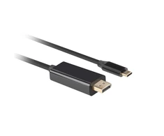 Lanberg USB-C į DisplayPort kabelis, 1,8 m 4K/60Hz, Juodas | Lanberg | USB-C į DisplayPort kabelis | CA-CMDP-10CU-0018-BK | Juodas | 1,8 m