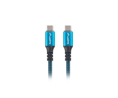 Lanberg | USB-C to USB-C Cable | Juodas/Mėlyna | 1.2 m