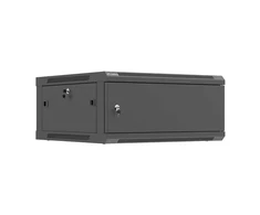 Lanberg Sieninė instaliacinė spintelė 19" 4U 600X600 | WF01-6604-00B | Juodas