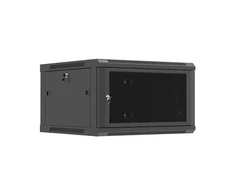 Lanberg Wall mounted installation cabinet 19" 6U 600X600 | WF01-6606-23B | Juodas