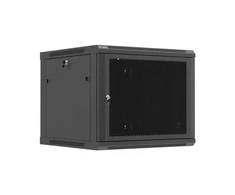 Lanberg sieninė rack spintelė 19" 9U 600x600 juoda perforuotos durys