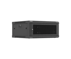 Lanberg Sieninė instaliacinė spintelė 19" 4U 600X600 | WF01-6604-23B | Juodas