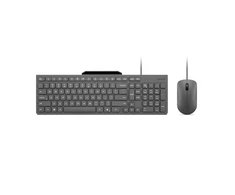 Klaviatūra Lenovo 310 USB-A su laidu Combo US English | Klaviatūros ir pelės rinkinys | su laidu | su pele | US English | Luna Pilkas