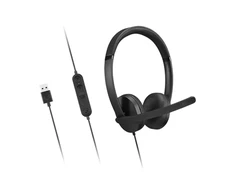 Lenovo Ausinės | USB-A Stereo Gen 2 | Su mikrofonu | su laidu | Juodas