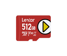 Atminties kortelė Lexar PLAY | 512 GB | Micro SDXC | Flash atminties klasė 30