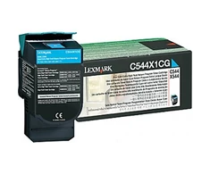 Lexmark C544, X544 žalsvai mėlyna ypač didelio našumo grąžinimo programa Tonerio kasetės kasetė, žalsvai mėlyna, 4000 puslapių