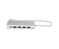 LMP USB-C Hub USB 3.0 (3.1 Gen 1) jungtys quantity 4, Aliuminio, USB 3.0 (3.1 Gen 1) Type-C jungtys quantity 3, Sidabrinis