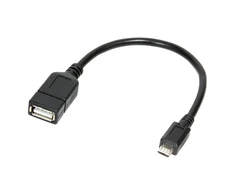 Logilink 0.2m USB 2.0 A/Micro-B 0.2 m, Juodas