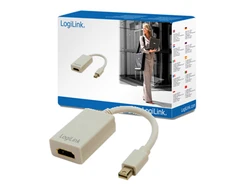 LogiLink Prisijungti | Adapteris Mini DisplayPort prie HDMI su garsu: | Pilkas | Mini DisplayPort | HDMI A | 0,1 m