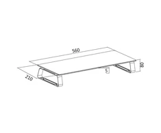 Laikiklis Logilink BP0027 Tabletop monitorius riser, glass | Logilink