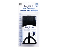 LogiLink Cable Flex Wrap | KAB0006 | Lankstus ir minkštas kabelių kanalas. Patikimai sujungia ir apsaugo laidus. Iškirpti iki reikiamo ilgio. Velcro užsegimas. Su antipireno funkcija. Ryšulio skersmuo 32 mm. | Juodas | 1,8 m