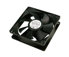 Logilink ventiliatorius 80*80*25, akrilas, su 4 LED'ais, juodas