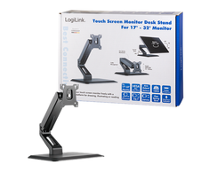 Laikiklis Logilink Jutiklinis ekranas Monitorius Mount BP0100 Desk Mount, 17–32 ", Maksimalus svoris (talpa) 10 kg, Juodas