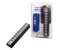 LogiLink Prisijungti | USB 2.0 Hub-10 prievadas su maitinimo adapteriu