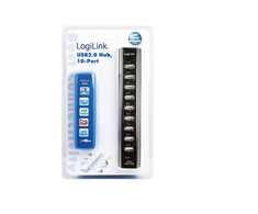 LogiLink Prisijungti | USB 2.0 Hub-10 prievadas su maitinimo adapteriu