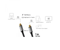 LogiLink Prisijungti | USB 3.2 Gen 2 kabelis, nuo C/M iki C/M, 4K/60Hz, PD,alu | CUA0107 | USB-C į USB-C USB-C kištukas | USB-C vyr