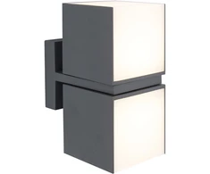 Sieninis šviestuvas LUTEC Cuba 5193801118 Lauko sieninis LED šviestuvas, antracito spalvos