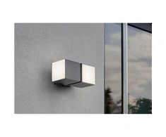 Sieninis šviestuvas LUTEC Cuba 5193801118 Lauko sieninis LED šviestuvas, antracito spalvos
