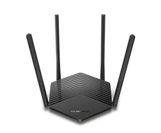 Mercusys AX1500 WiFi 6 Maršrutizatorius | MR60X | 802.11ax | 1201+300 Mbit/s | 10/100/1000 Mbit/s | Ethernet LAN (RJ-45) jungtys 2 | Tinklelio atramos Nr. | MU-MiMO Taip | Nėra mobiliojo plačiajuosčio ryšio | Antenos tipas Išorinė