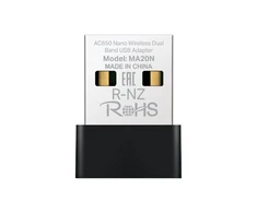 Mercusys AC650 Nano Wireless Dual Band USB adapteris | MA20N
