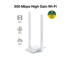 Mercusys | Didelio stiprumo belaidis USB adapteris | MW300UH