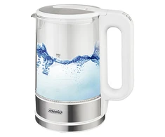 Mesko | Virdulys | MS 1301w | Electric | 1850 W | 1.7 L | Glass | 360° rotational base | Baltas