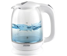 Mesko | Virdulys | MS 1302w | Elektrinis | 2200 W | 1,7 l | Stiklas | 360° sukamasis pagrindas | Baltas