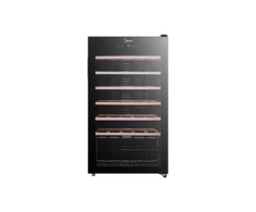 Midea Wine Cooler | MDRW150FGG22W | Energy efficiency class Class G | Free standing | Bottles capacity 34 | Juodas