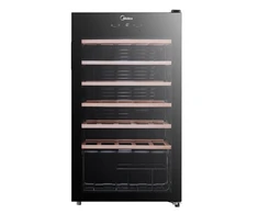 Midea Wine Cooler | MDRW150FGG22W | Energy efficiency class Class G | Free standing | Bottles capacity 34 | Juodas