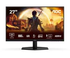 Žaidimų monitorius AOC Q27G42XNE /27 col/Fast VA/QHD 2560x1440/180 Hz/300 cd/m²/garsiakalbiai 2 W x 2 /juodos spalvos