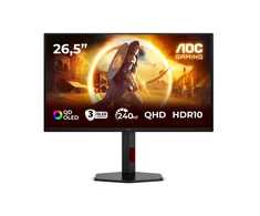 Monitorius AOC | Q27G4ZDR | 27 " | QD-OLED | QHD | 16:9 | 240 Hz | 0.03 ms | 2560 x 1440 pikselių | 400 cd/m² | HDMI jungtys quantity 2 | Juodas