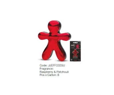 Mr&amp;Mrs Fragrance Mr&amp;Mrs Automobilinis oro gaiviklis JEFF Raspberry&amp;Patchouli, chromo raudona