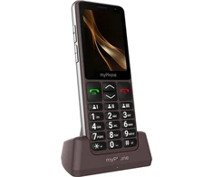 „myPhone Bueno LTE Praline“ kolekcija | Rudas | 2,8 colio | IPS | 48 MB | 128 MB | Viena SIM | „MicroSD“ | 3G | „Bluetooth“ | Pagrindinės kameros raiška 2 MP | 2000 mAh