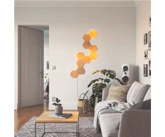 Sieninis šviestuvas Nanoleaf | Elementų medžio išvaizdos šešiakampių pradinis rinkinys (7 panelės) | Šaltos Baltos + Šiltos Baltos