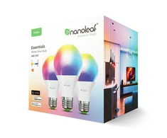Nanoleaf Essentials Smart A60 lemputė E27 Matter 9W 806Lm RGBCW 2700-6500K, 3vnt pakuotė | E27 | 8,5 W | RGBCW | Bluetooth, siūlai