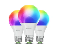 Nanoleaf Essentials Smart A60 lemputė E27 Matter 9W 806Lm RGBCW 2700-6500K, 3vnt pakuotė | E27 | 8,5 W | RGBCW | Bluetooth, siūlai