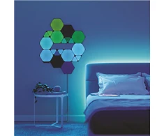 Sieninis šviestuvas Nanoleaf Shapes Juodas Mini Triangles Expansion Pack (10 panels)