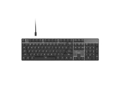 Natec Amberjack | Klaviatūra | su laidu | US | Linear | Baltas backlight, Hot-swappable switches, Anti-ghosting, Built-in memory, Macro recording | Juodas/Gray