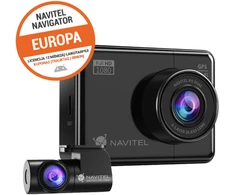 Navitel | R9 DUAL | Wi-Fi | Dviejų kanalų Full HD Dashcam | Garso įrašymo įrenginys