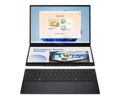 Nešiojamas kompiuteris Asus Zenbook Duo UX8406CA-PZ009W | Pilkas | 14" OLED 3K Intel Core Ultra 9 285H | 32 GB LPDDR5X | 2 TB SSD | Intel Graphics | Windows 11 Home