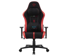 ONEX STC Alcantara L serijos žaidimų kėdė - juodos ir raudonos spalvos su „AirSuede“ mikropluošto medžiagomis