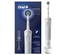 Braun Oral-B Elektrinis dantų šepetėlis D103 Vitality Pro Įkraunamas Suaugusiems Šepetėlių skaičius galvutės įeina 1 Baltas Number of teeth brushing modes 3