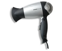 ORAVA Plaukų džiovintuvas HD-400 S Foldable handle, 1000 W, Juodas/ sidabrinis