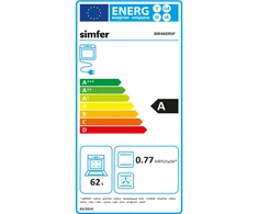 Mikrobangų krosnelė Simfer | Orkaitė | 8004AERSP | 62 L | Elektrinis | Rankinis | Mechaninis valdymas | Aukštis 60 cm | Plotis 60 cm | Juodas