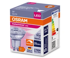Ledvance Osram Parathom Reflector LED 50 dimmable 36° 4,5W/927 GU10 bulb