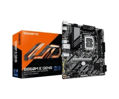 Pagrindinė plokštė Gigabyte B860M E GEN5 | Processor family Intel | Processor socket LGA1851 | DDR5 | Number of SATA connectors 4 | Supported hard disk drive interfaces SATA, M.2
